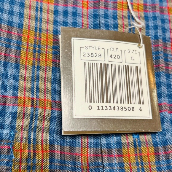 VINTAGE CHRISTIAN DIOR MONSIEUR MENS DRESS SHIRT SIZE LARGE BUTTON DOWN PLAID - Picture 5 of 6